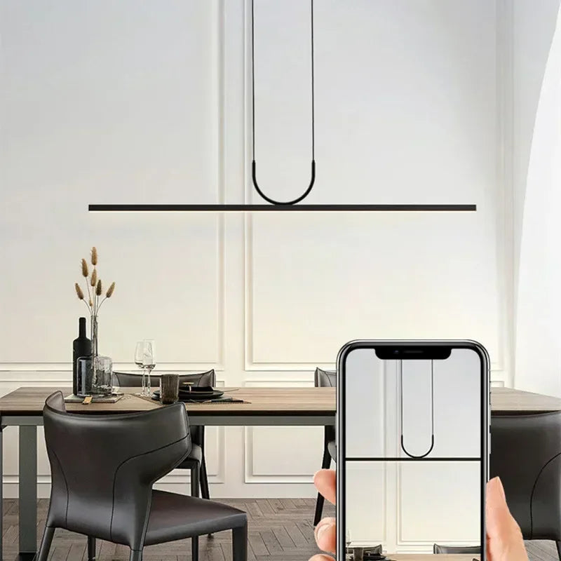 Home Decor Hanging Lighting Fixture Modern Minimalist LED Ceiling Chandelier for Table Dining Room Kitchen Island Pendant Lamp