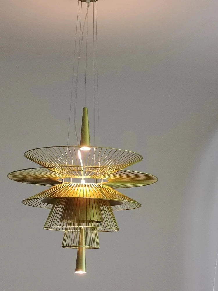 Luxury Metal Lustre Suspension Black Amd Gold Light for Living Dining Room Kitchen Island Lamp Vintage Gravity Origin Chandelier