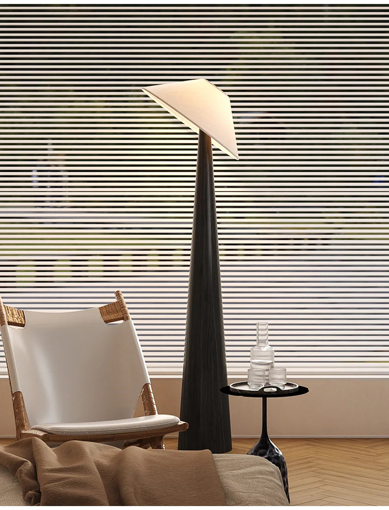 YSL Japanese LED E27 Solid Wood Vertical Table Lamp Living/Tea Room Bedroom Bedside Study Wabi-sabi Decorative Floor Lamp