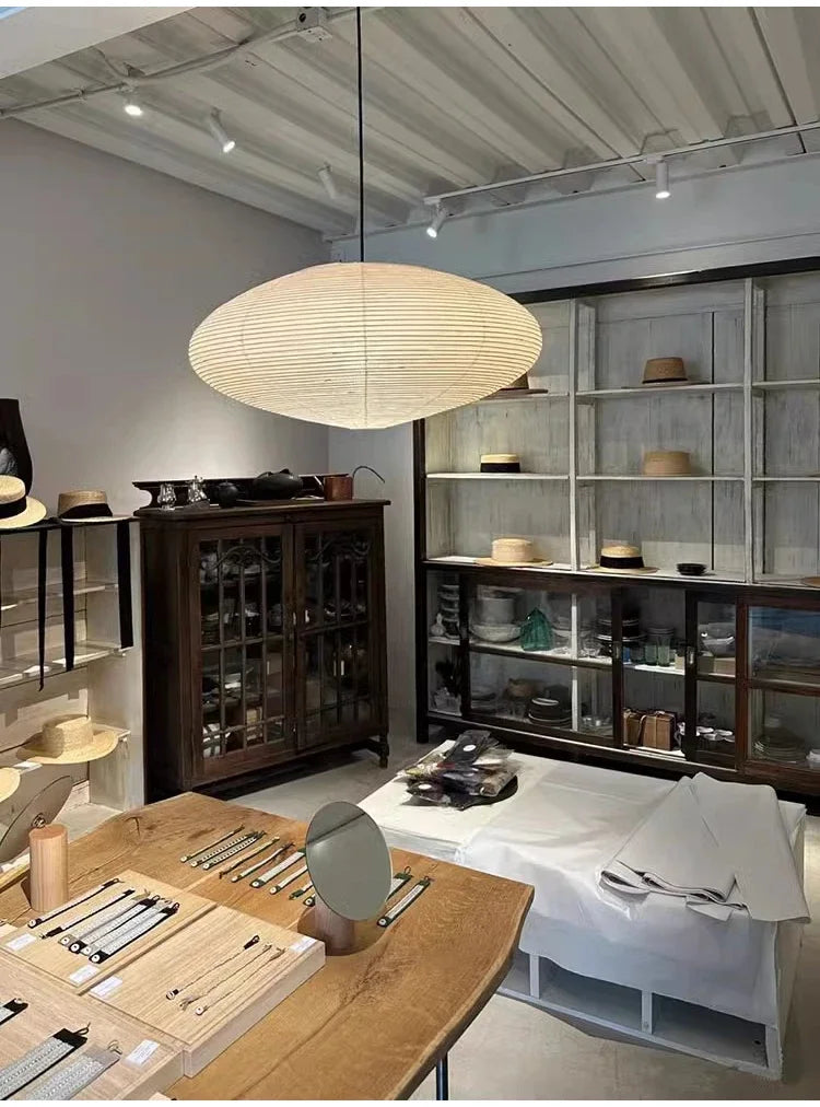 Retro Lantern Lighting Lamp Chinese Style Rice Paper Chandeliers for Bedroom Dining Living Room Study Home Decor Pendant Lights