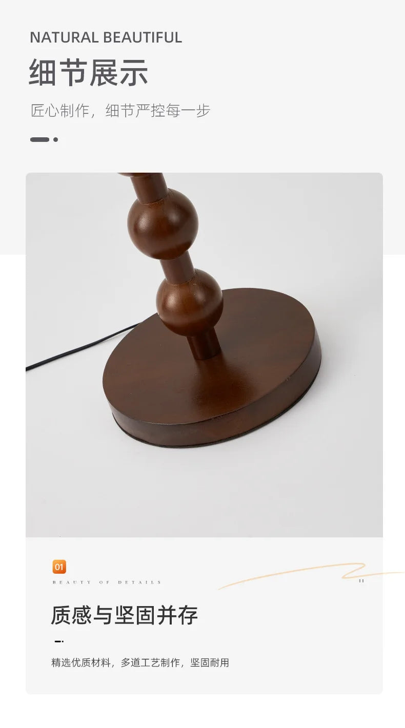 Chinese Style Luxury Cloth Floor Lamp Retro Art Living Room Bedroom Study Villa Hotel LED Decorative Standing Lighting Fixtures