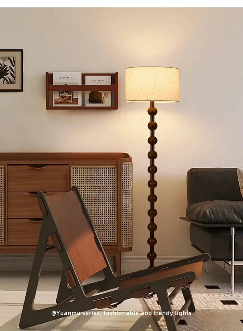 Chinese Style Luxury Cloth Floor Lamp Retro Art Living Room Bedroom Study Villa Hotel LED Decorative Standing Lighting Fixtures