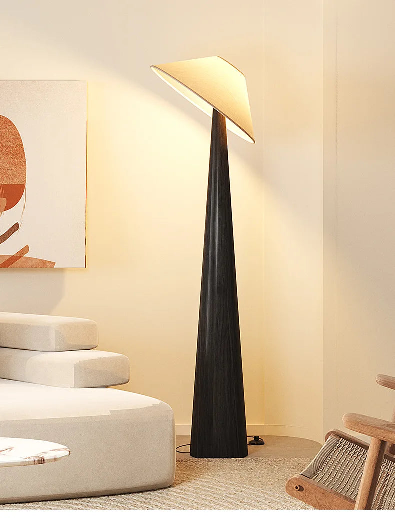 YSL Japanese LED E27 Solid Wood Vertical Table Lamp Living/Tea Room Bedroom Bedside Study Wabi-sabi Decorative Floor Lamp