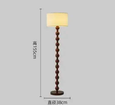 Chinese Style Luxury Cloth Floor Lamp Retro Art Living Room Bedroom Study Villa Hotel LED Decorative Standing Lighting Fixtures