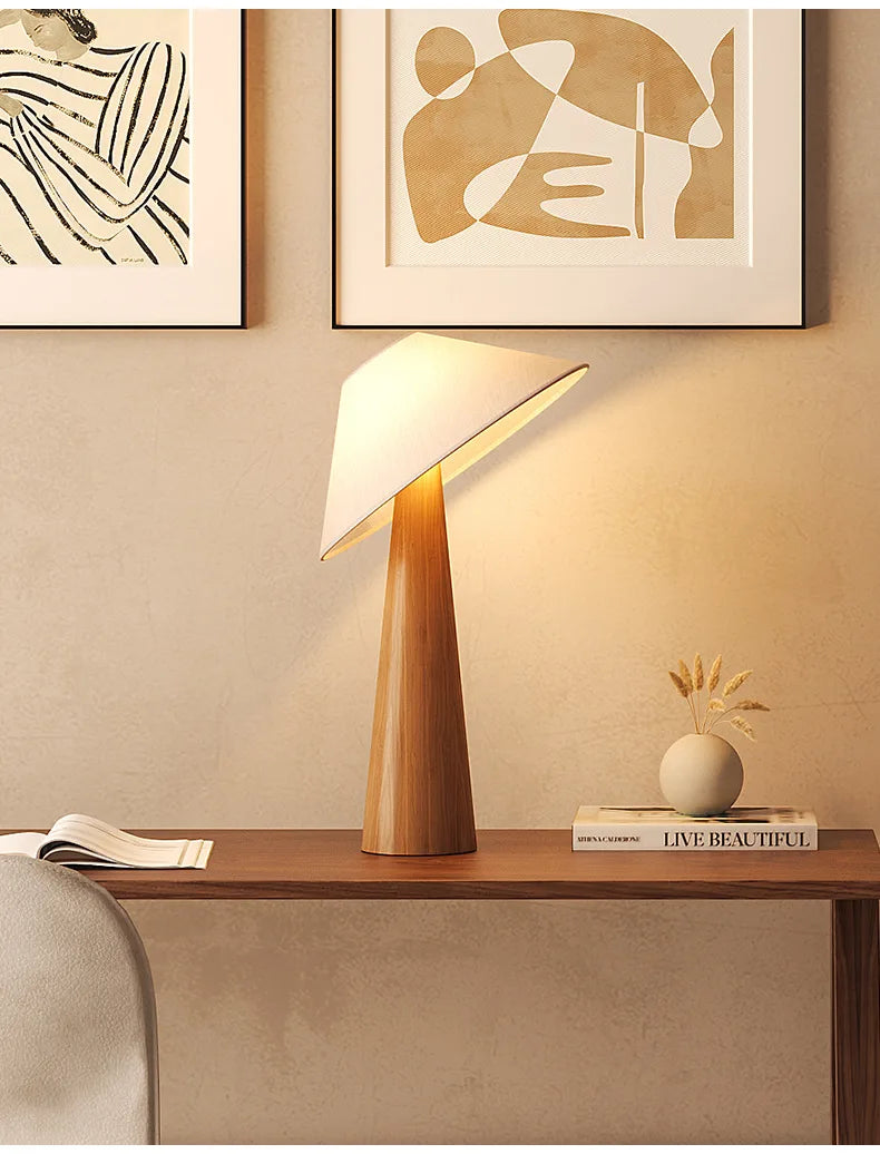 YSL Japanese LED E27 Solid Wood Vertical Table Lamp Living/Tea Room Bedroom Bedside Study Wabi-sabi Decorative Floor Lamp