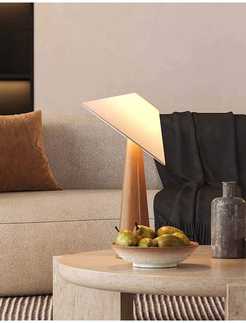 YSL Japanese LED E27 Solid Wood Vertical Table Lamp Living/Tea Room Bedroom Bedside Study Wabi-sabi Decorative Floor Lamp