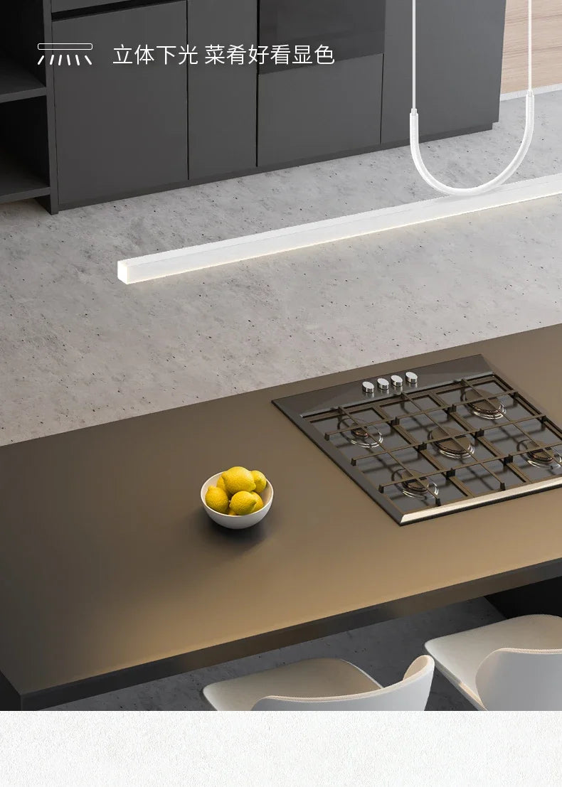 Home Decor Hanging Lighting Fixture Modern Minimalist LED Ceiling Chandelier for Table Dining Room Kitchen Island Pendant Lamp