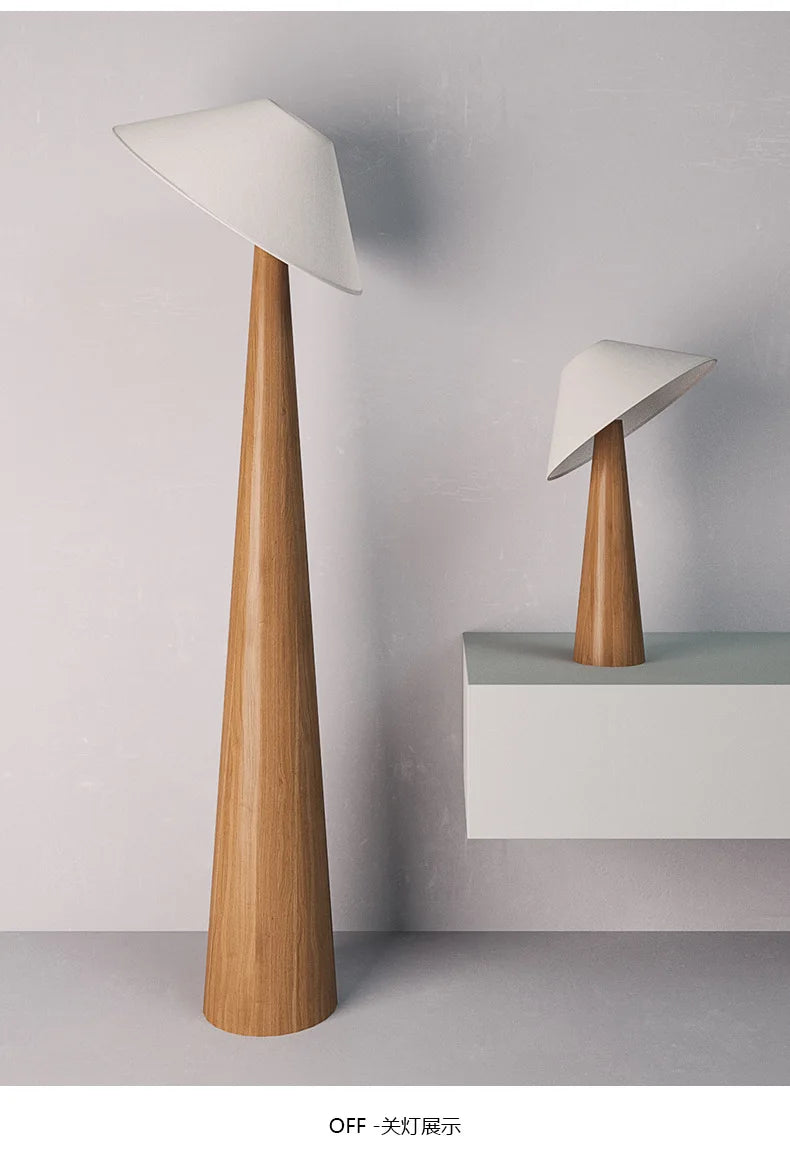 YSL Japanese LED E27 Solid Wood Vertical Table Lamp Living/Tea Room Bedroom Bedside Study Wabi-sabi Decorative Floor Lamp