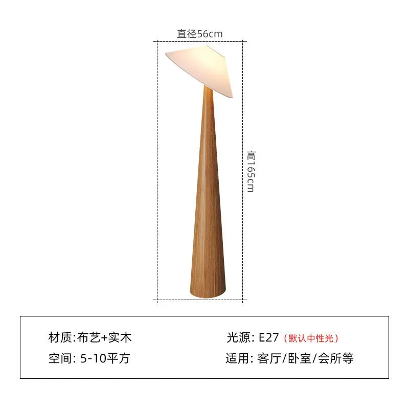 YSL Japanese LED E27 Solid Wood Vertical Table Lamp Living/Tea Room Bedroom Bedside Study Wabi-sabi Decorative Floor Lamp