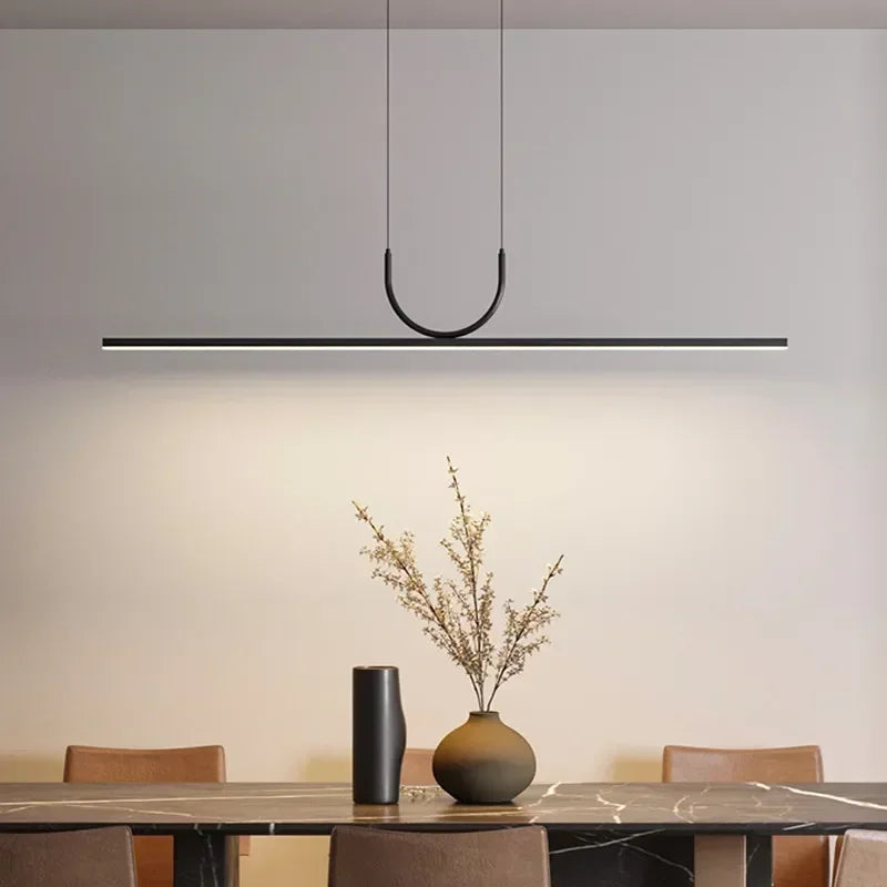 Home Decor Hanging Lighting Fixture Modern Minimalist LED Ceiling Chandelier for Table Dining Room Kitchen Island Pendant Lamp