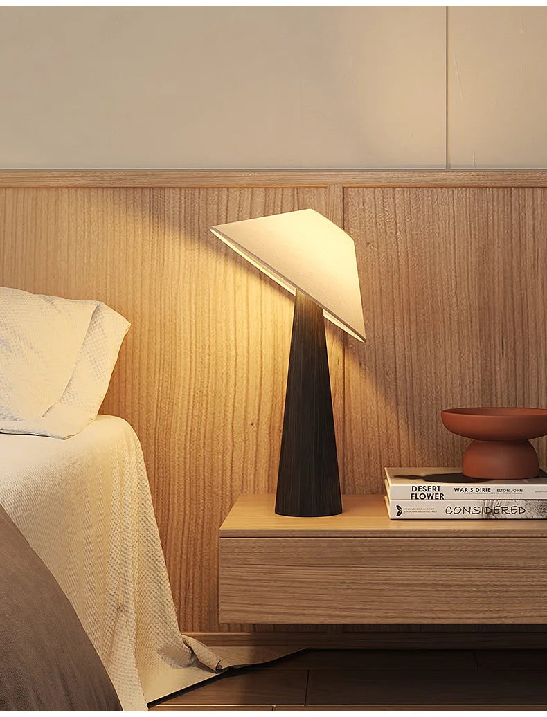 YSL Japanese LED E27 Solid Wood Vertical Table Lamp Living/Tea Room Bedroom Bedside Study Wabi-sabi Decorative Floor Lamp