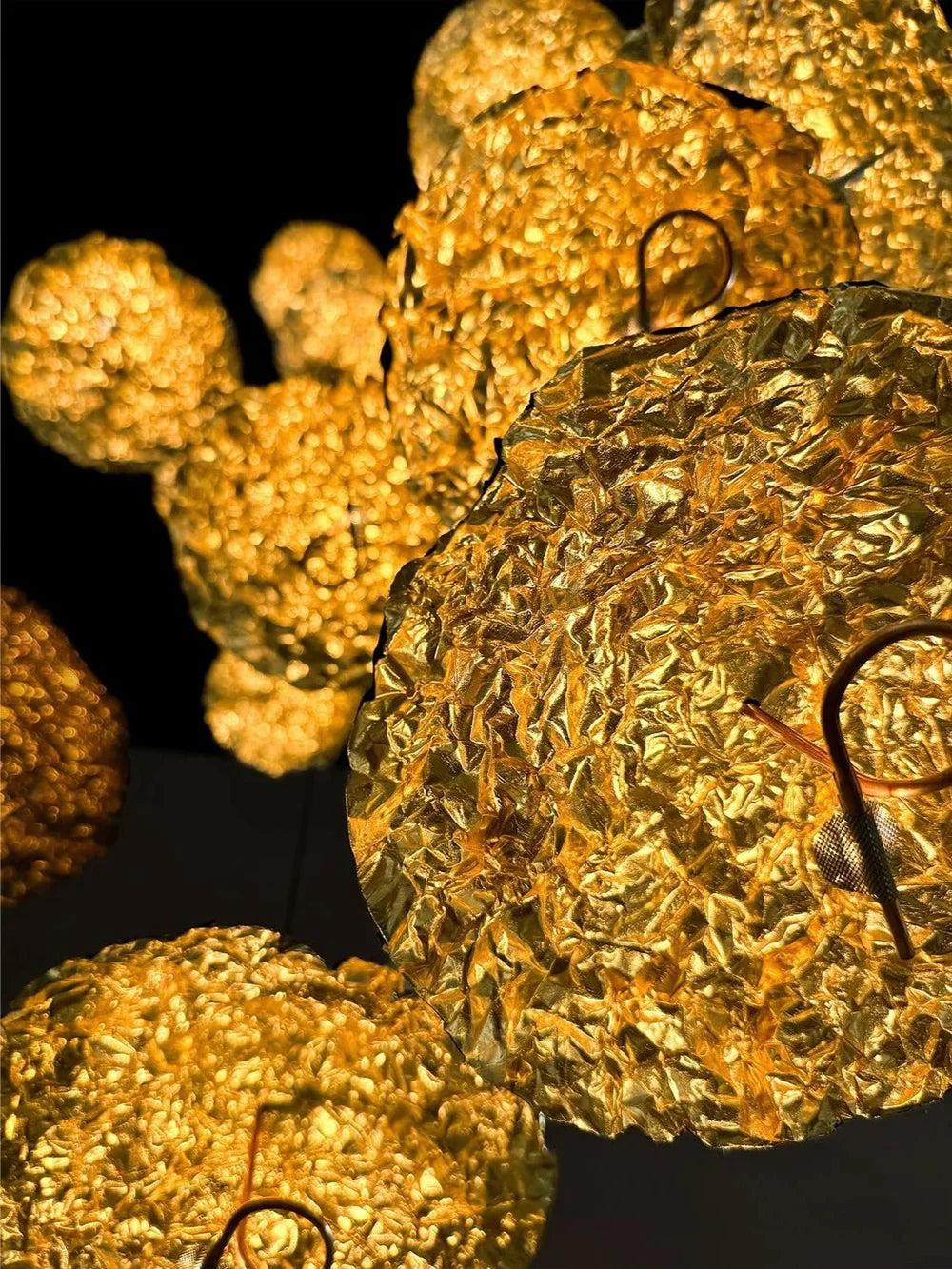 Modern Loft Copper Pendant Light Lotus Chandelier Indoor Lighting LED Ceiling Lamp for Living Dining Room Home Decoration