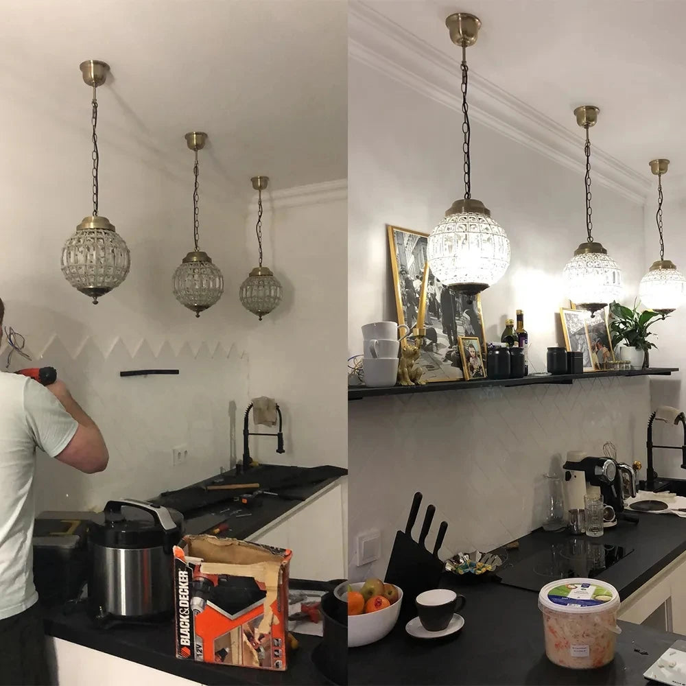 Modern Chandelier Lamp Lustres Lights E27 Living Room Bedroom Retro Vintage Royal Empire Ball Style Big LED Crystal Light