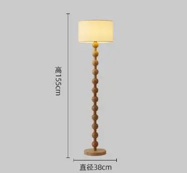 Chinese Style Luxury Cloth Floor Lamp Retro Art Living Room Bedroom Study Villa Hotel LED Decorative Standing Lighting Fixtures