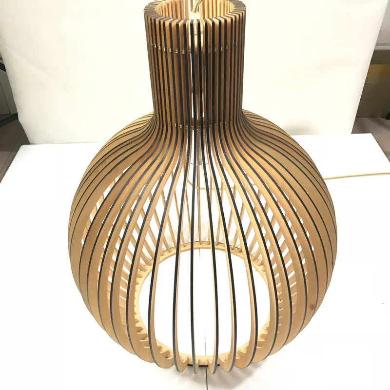 Japanese Retro Wooden Birdcage Pendant Light Creative Restaurant Rural Restaurant Tatami Lamp Pendant Light Home Decor Lighting