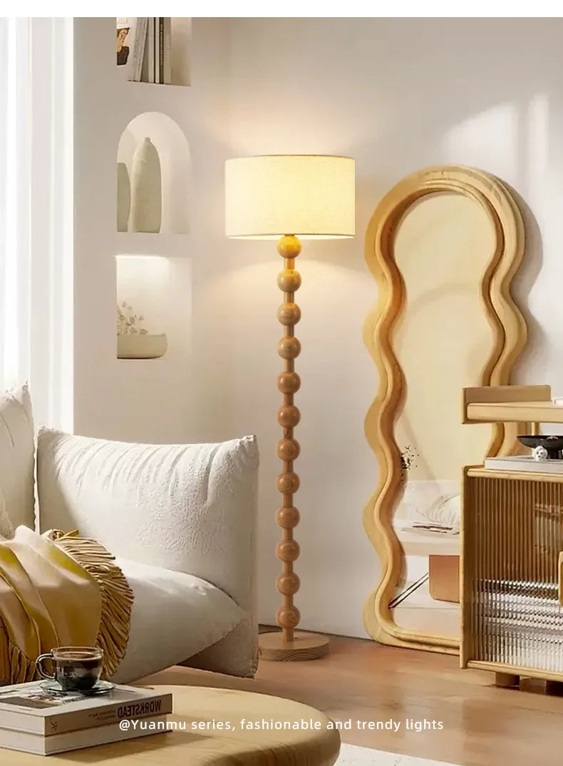 Chinese Style Luxury Cloth Floor Lamp Retro Art Living Room Bedroom Study Villa Hotel LED Decorative Standing Lighting Fixtures