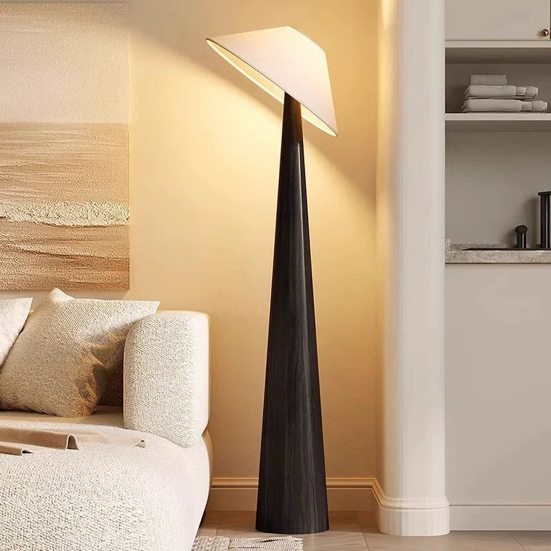 YSL Japanese LED E27 Solid Wood Vertical Table Lamp Living/Tea Room Bedroom Bedside Study Wabi-sabi Decorative Floor Lamp